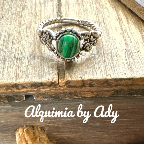 Alquimia by Ady Silver and Green Ring - Picture 1 of 2